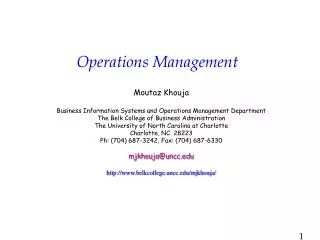 Operations Management