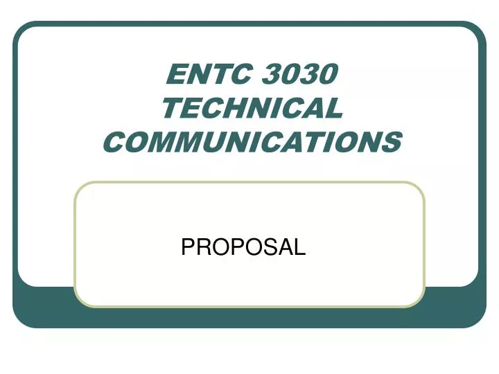 entc 3030 technical communications