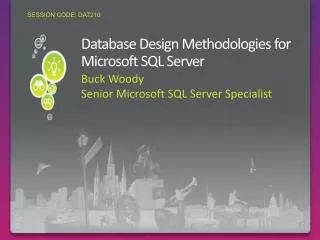 Database Design Methodologies for Microsoft SQL Server