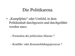 die politikarena