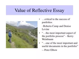 Value of Reflective Essay