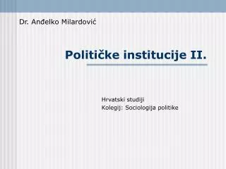 Političke institucije II.