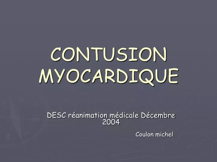 contusion myocardique