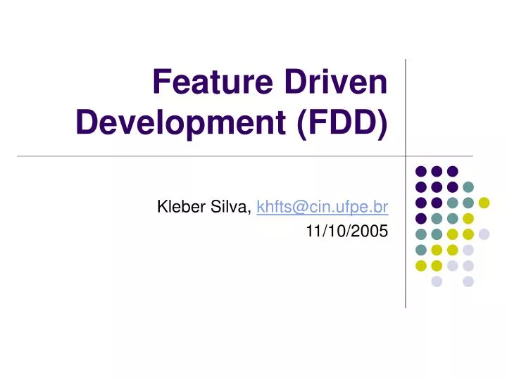 feature driven development fdd