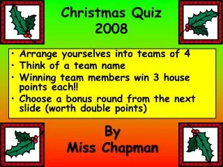 Christmas Quiz 2008