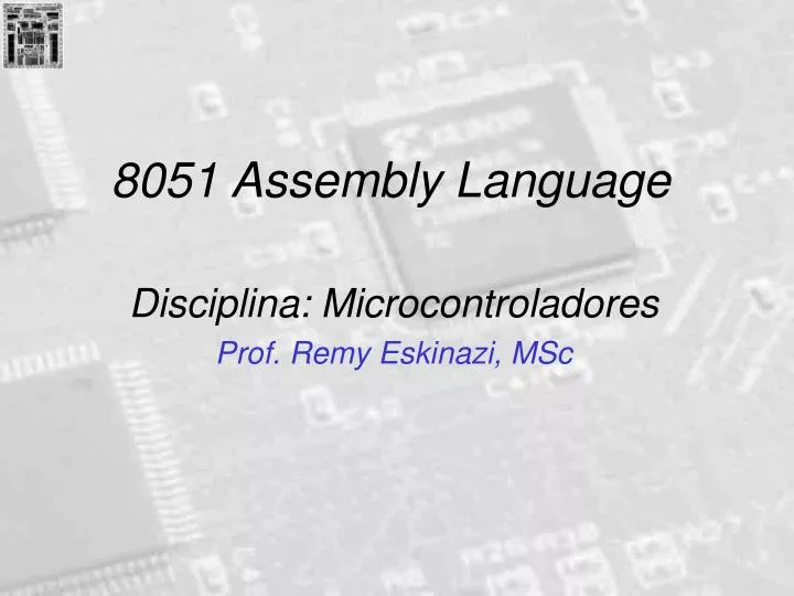 8051 assembly language
