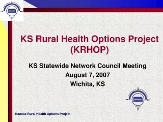 KS Rural Health Options Project (KRHOP)