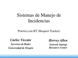 Sistemas de Manejo de Incidencias Práctica con RT (Request Tracker)