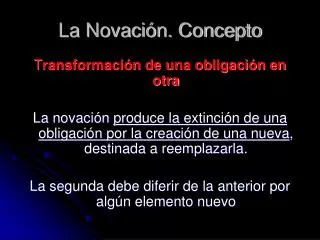 la novaci n concepto