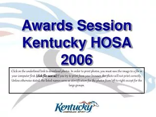 Awards Session Kentucky HOSA 2006
