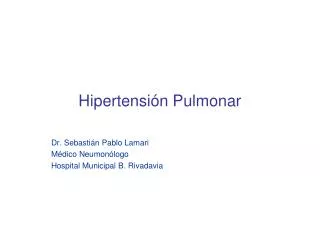 hipertensi n pulmonar