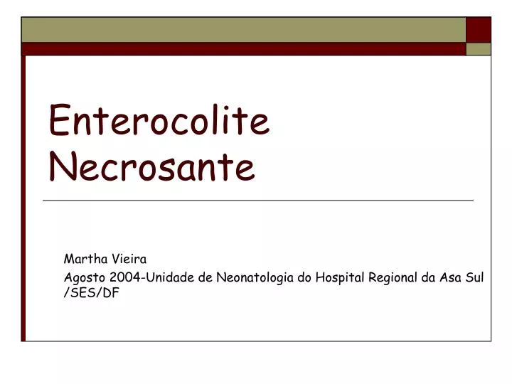 enterocolite necrosante