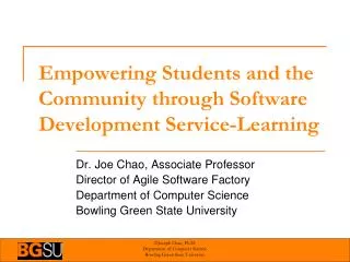 Empowering Students and the Community through Software Development Service-Learning