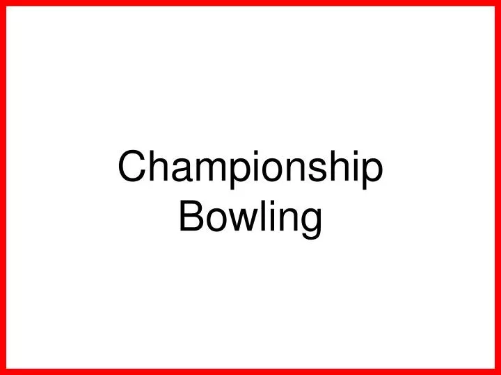 championship bowling