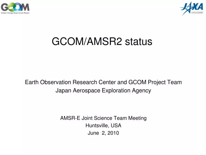 gcom amsr2 status