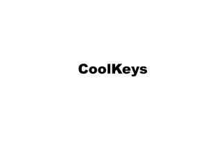 CoolKeys Features