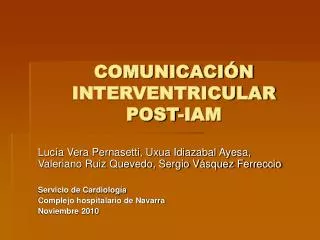 comunicaci n interventricular post iam