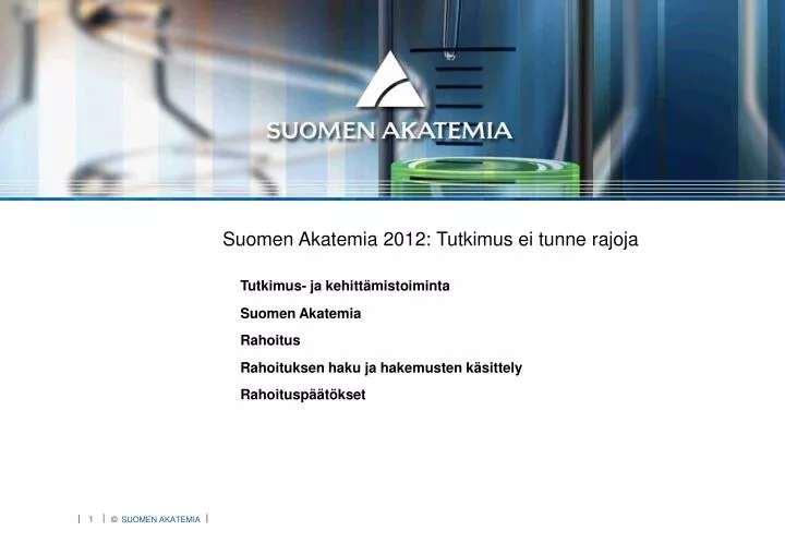 suomen akatemia 2012 tiede kasvuun