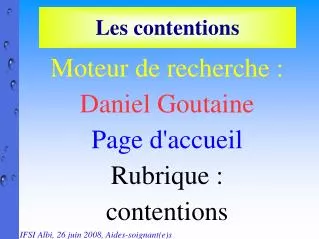 les contentions