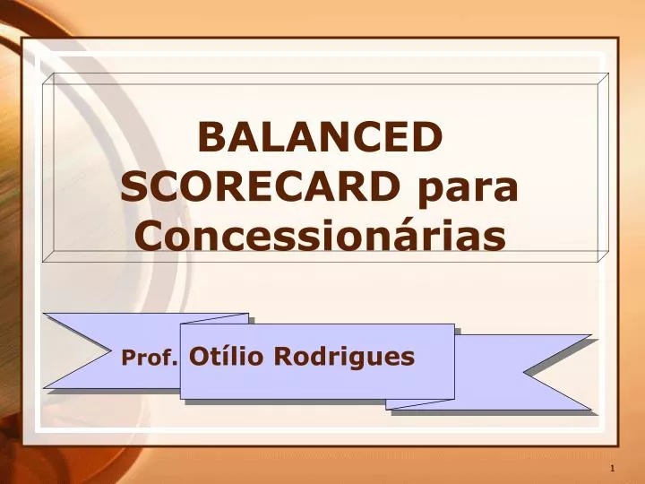balanced scorecard para concession rias