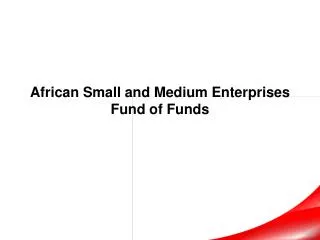 African Small and Medium Enterprises Fund of Funds