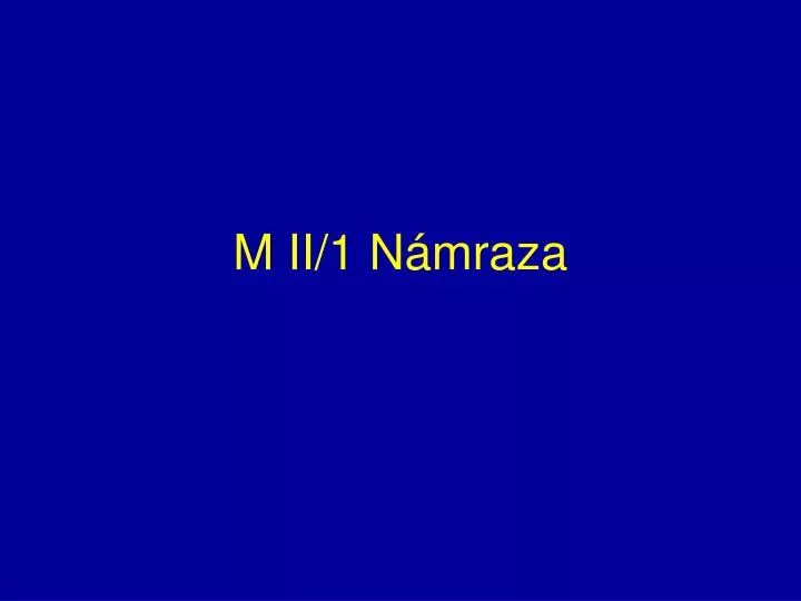 m ii 1 n mraza