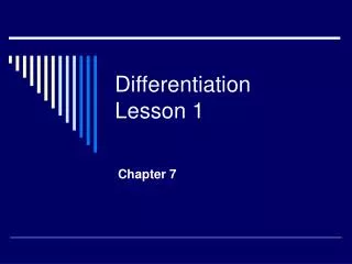 Differentiation Lesson 1