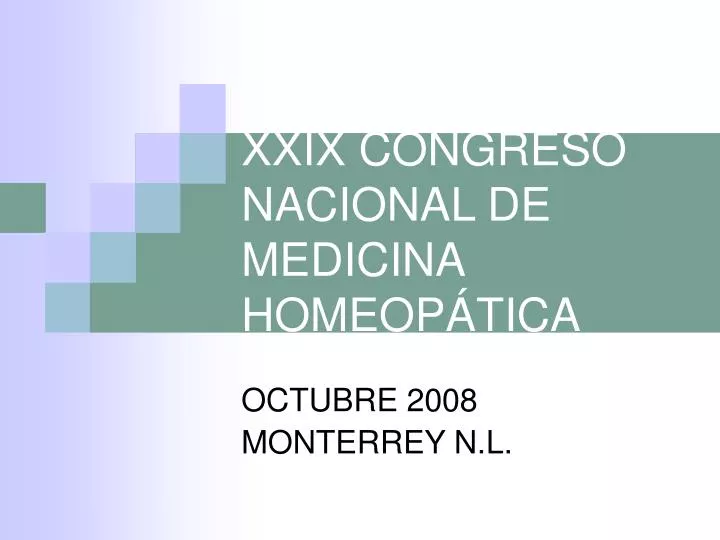 xxix congreso nacional de medicina homeop tica