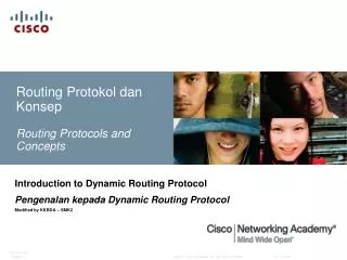routing protokol dan konsep routing protocols and concepts