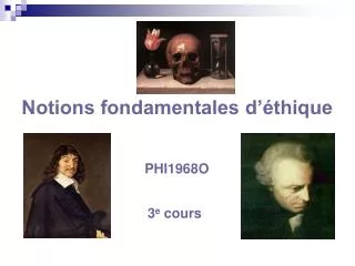 Notions fondamentales d’éthique