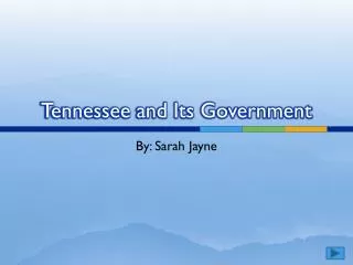Tennessee and Its Government