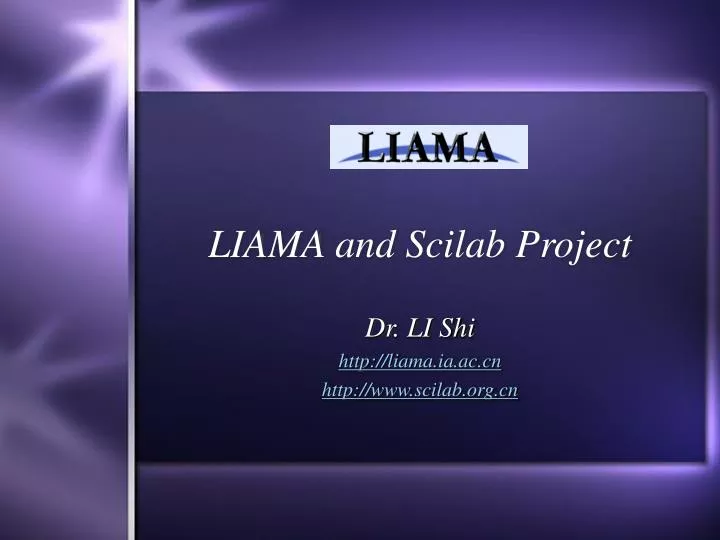 liama and scilab project