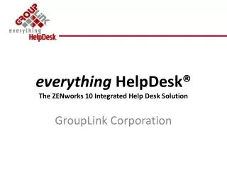 everything HelpDesk® The ZENworks 10 Integrated Help Desk Solution