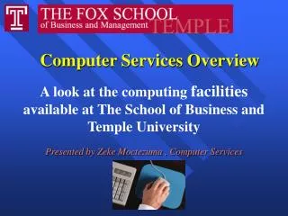Computer Services Overview