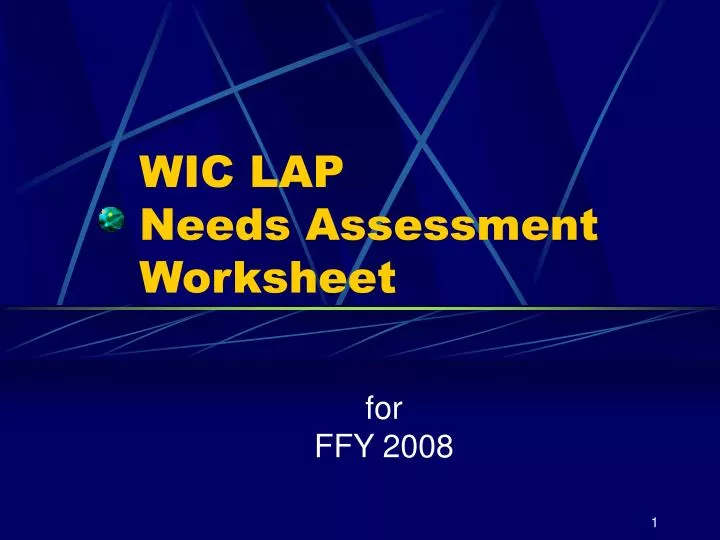 wic lap needs assessment worksheet