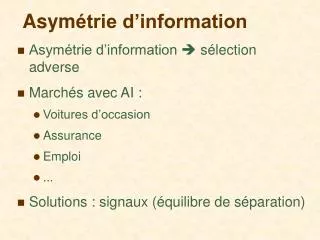 asym trie d information