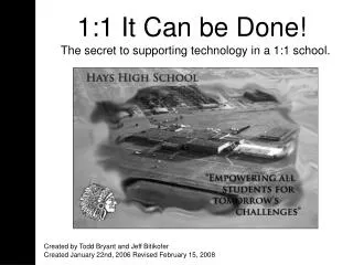 The secret to supporting technology in a 1:1 school.