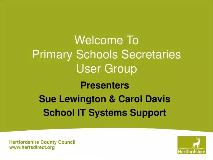 welcome to primary schools secretaries user group