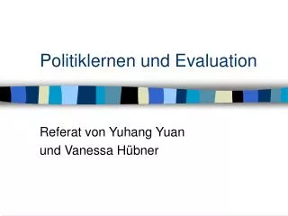 politiklernen und evaluation