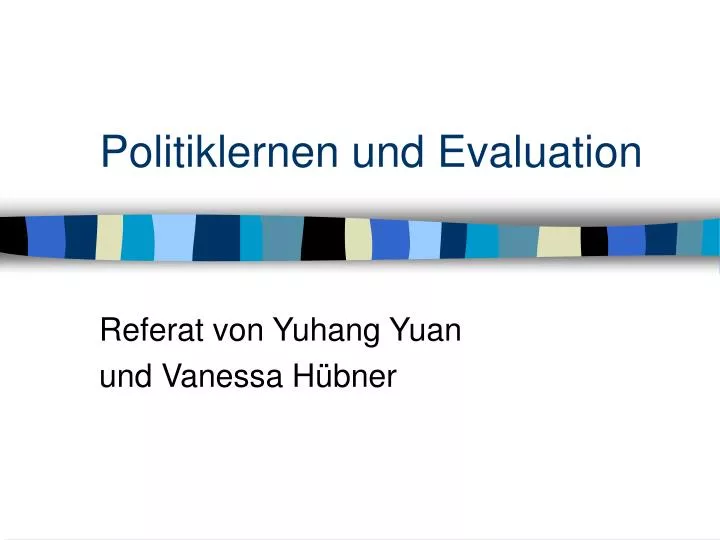 politiklernen und evaluation