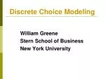 Discrete Choice Modeling - slide 1