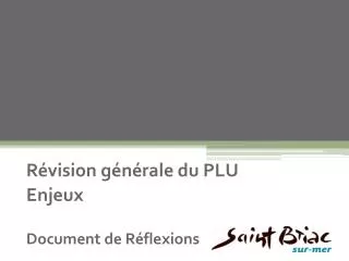 r vision g n rale du plu enjeux document de r flexions