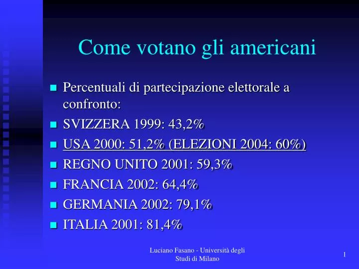 come votano gli americani