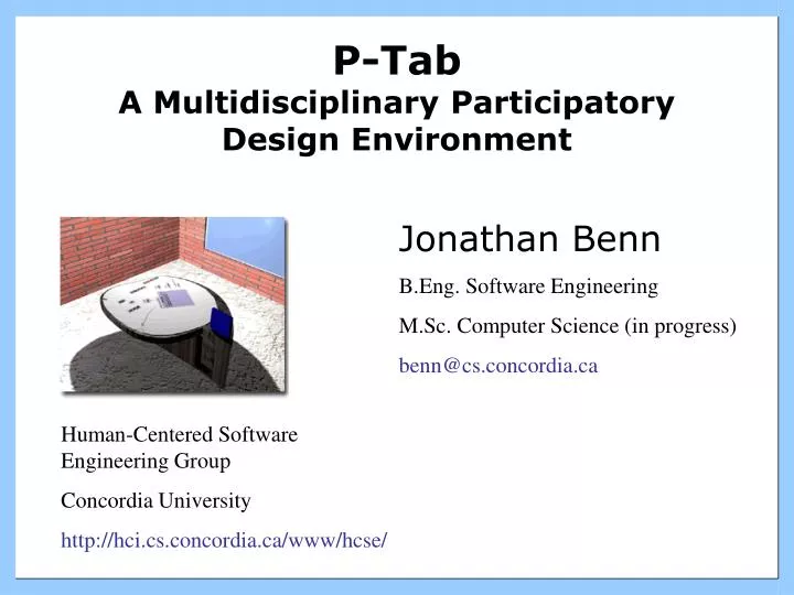 p tab a multidisciplinary participatory design environment