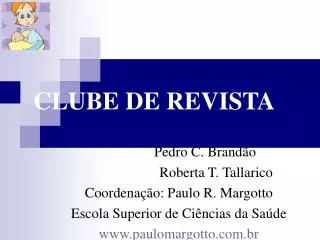 CLUBE DE REVISTA
