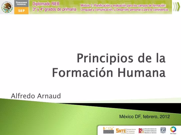 principios de la formaci n humana