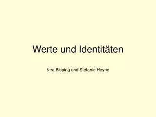 werte und identit ten