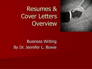 Resumes &amp; Cover Letters Overview
