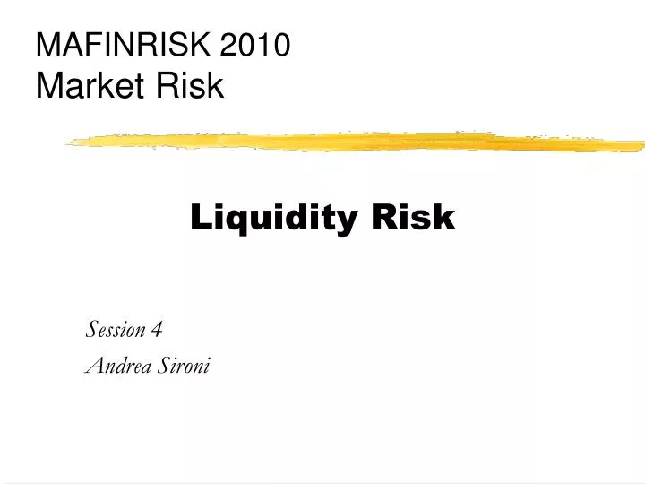 liquidity risk