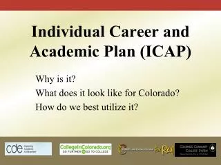 Individual Career and Academic Plan (ICAP)